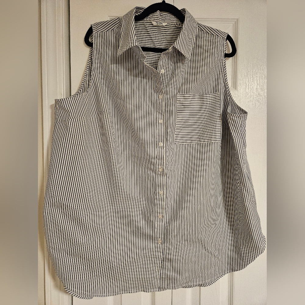 Stripe Blouse Tank Top